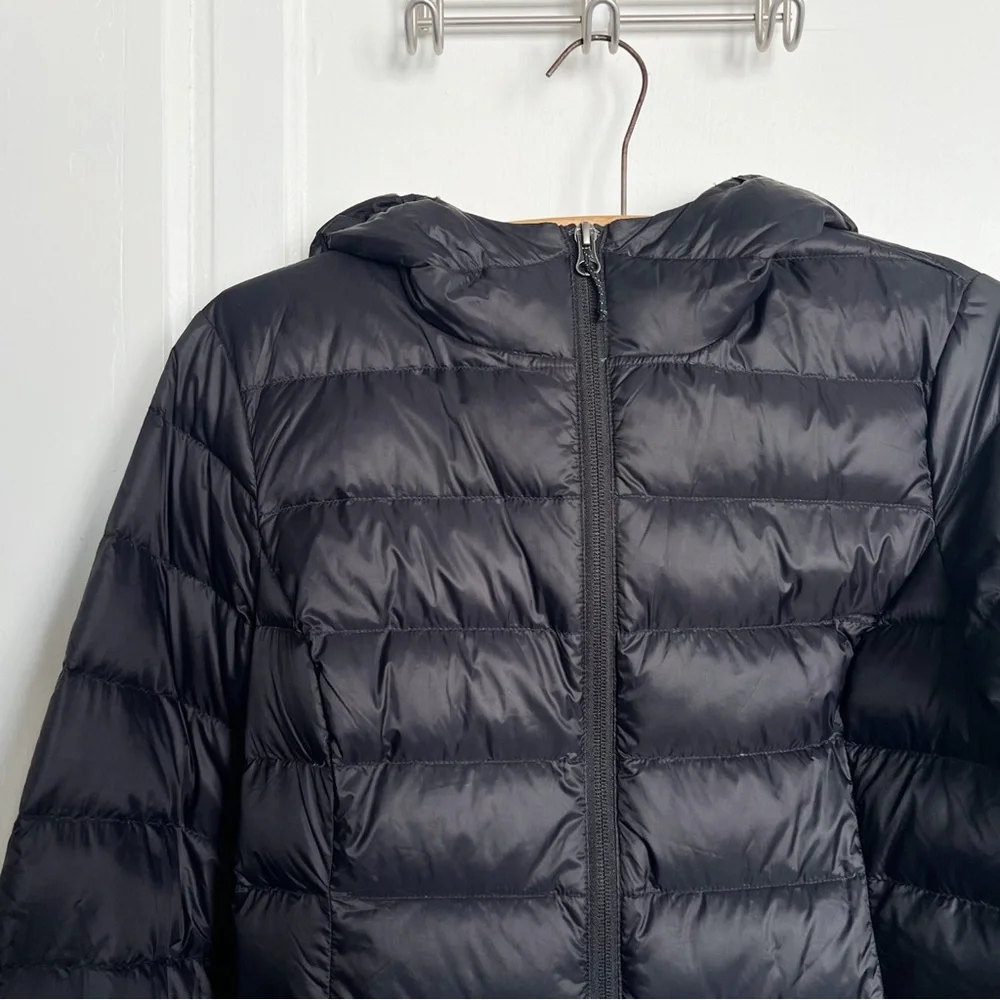 Eddie Bauer • CirrusLite Down Hooded Jacket black puffer quilted winter snow 650 - Picture 3 of 12